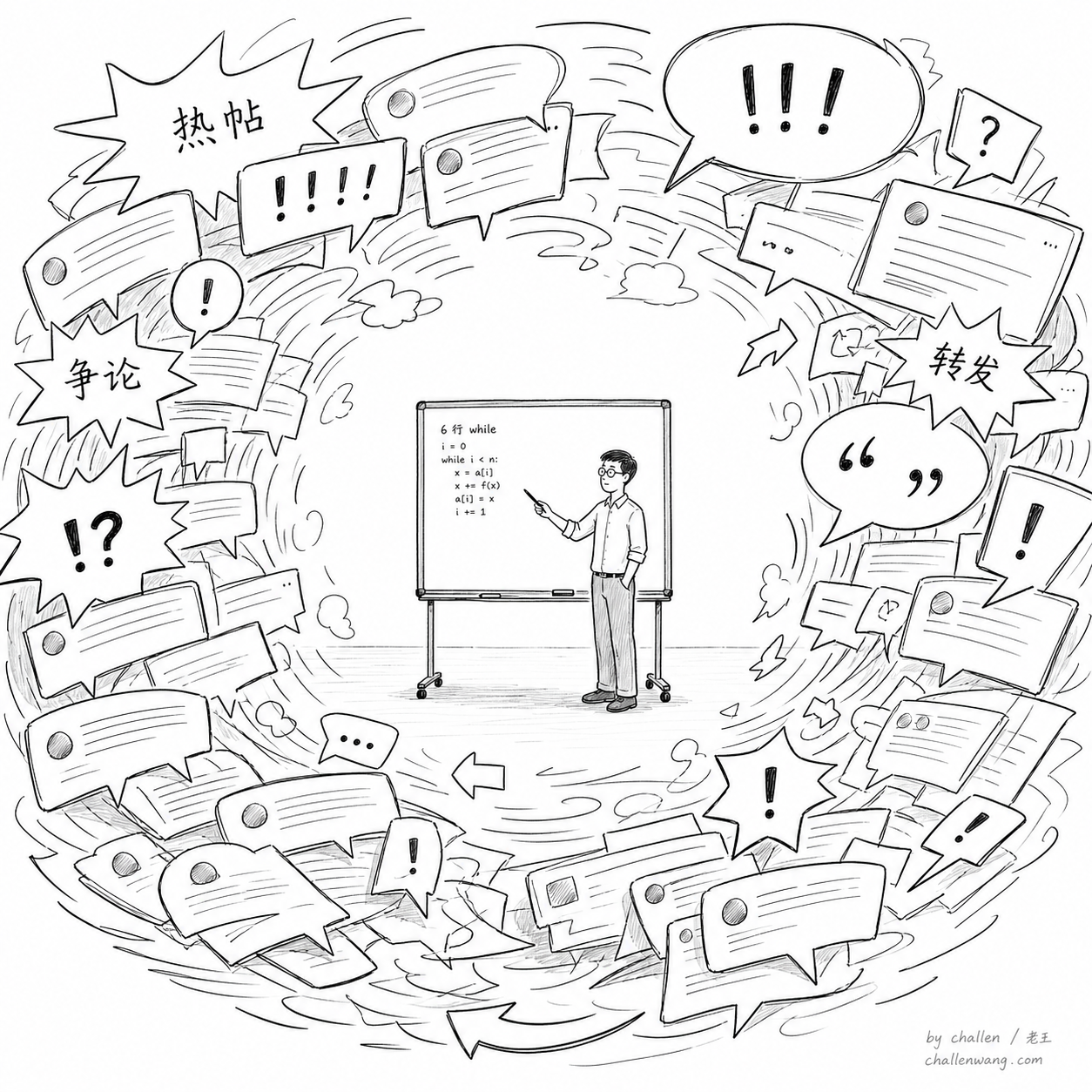 插图：loop 本身只有几行代码，但围绕它的讨论喧嚣如风暴